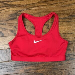 Nike Swoosh Dri-Fit Red Sports Bra